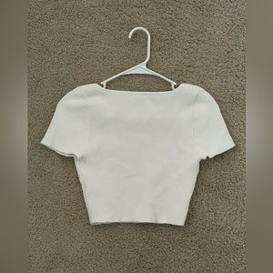 Babaron contour square neck short sleeve t-shirt